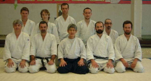 Kanetsuka Sensei with visitors to the BUAF course in Feb 2004