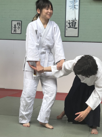 Charlie and Steph at the Oxford Aikikai after the grading in June 2022