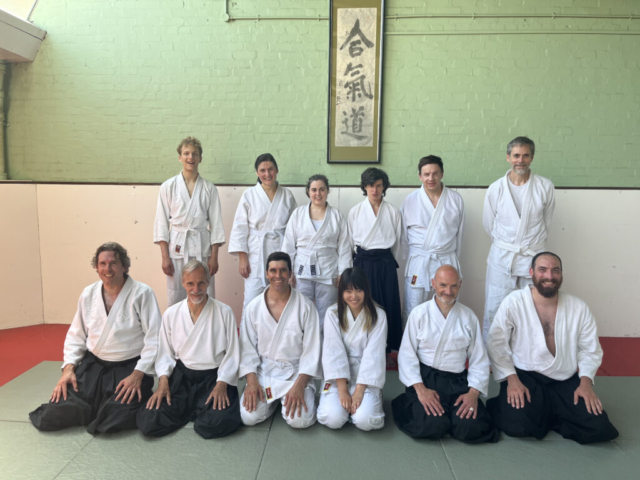 Representing nine countries - at the Oxford Aikiai after the grading in June 2022